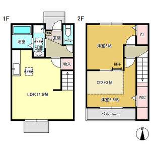 2LDK 間取り図