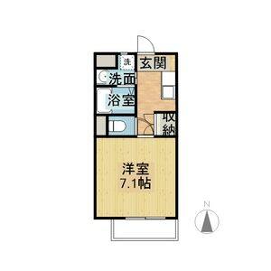 1K 間取り図