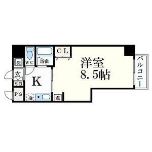 1K 間取り図