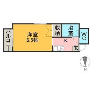 1K 間取り図
