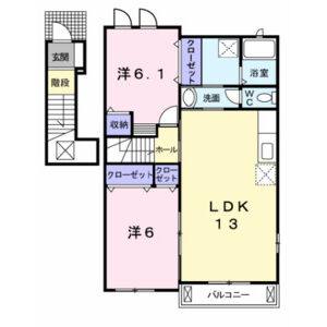 2LDK 間取り図