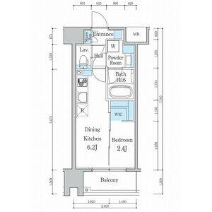1DK 間取り図