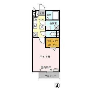 1K 間取り図