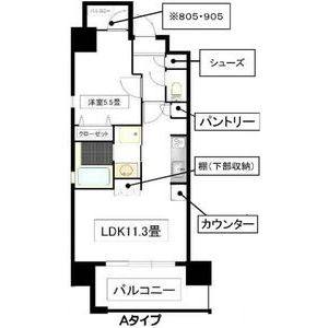 1LDK 間取り図