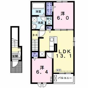 2LDK 間取り図