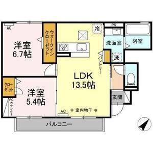 2LDK 間取り図
