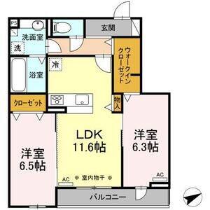 2LDK 間取り図