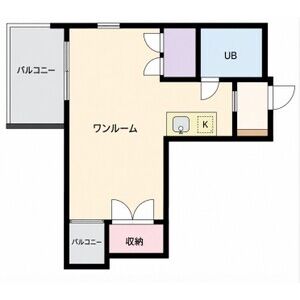 ワンルーム 間取り図