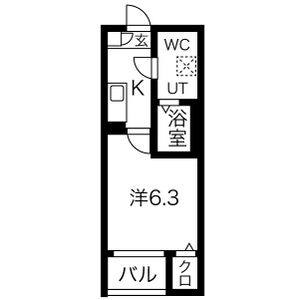 1K 間取り図