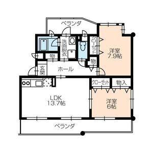 2LDK 間取り図