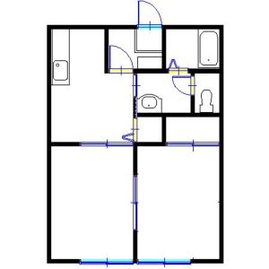 2DK 間取り図