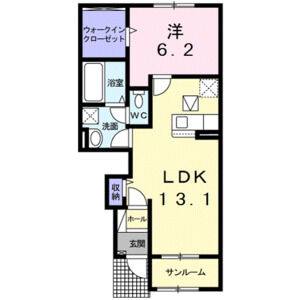 1LDK 間取り図