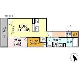1LDK 間取り図