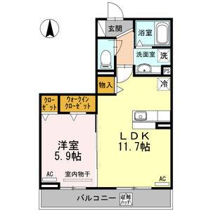 1LDK 間取り図