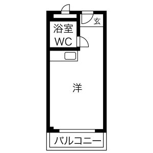 ワンルーム 間取り図