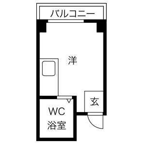 ワンルーム 間取り図