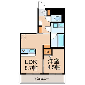 1LDK 間取り図