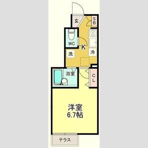 1K 間取り図