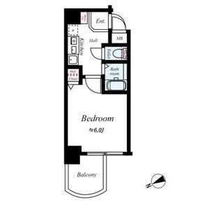 1K 間取り図