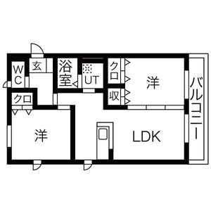 2LDK 間取り図