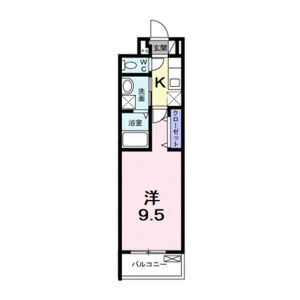 1K 間取り図