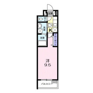 1K 間取り図
