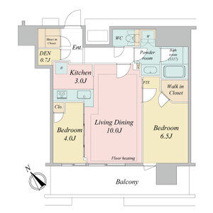 2LDK 間取り図