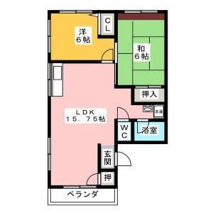 2LDK 間取り図
