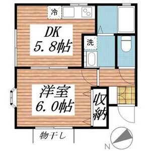1DK 間取り図