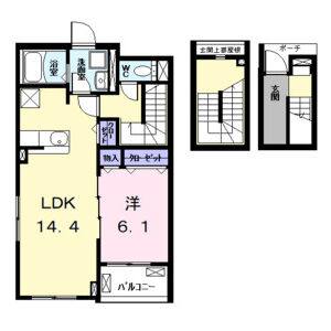 1LDK 間取り図