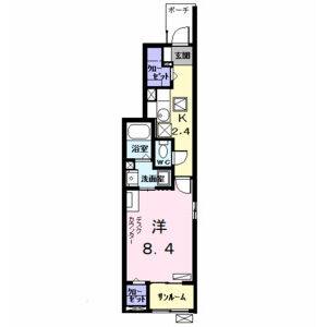 1K 間取り図