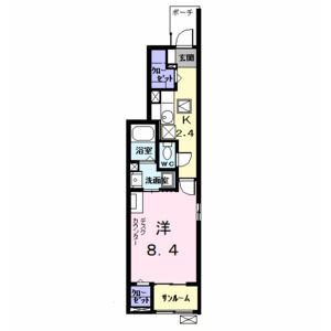 1K 間取り図
