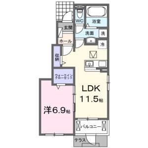 1LDK 間取り図