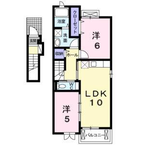 2LDK 間取り図