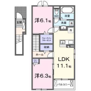 2LDK 間取り図