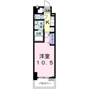 1K 間取り図