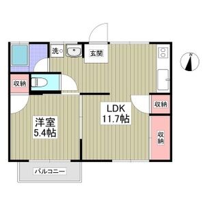 1LDK 間取り図