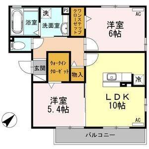 2LDK 間取り図