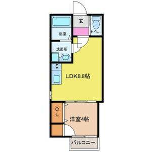 1LDK 間取り図