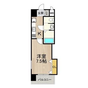 1K 間取り図