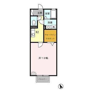 1K 間取り図