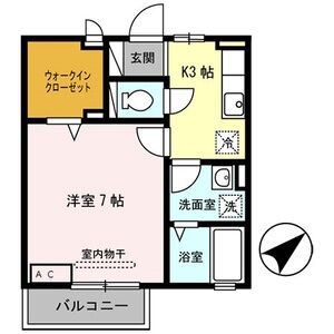 1K 間取り図