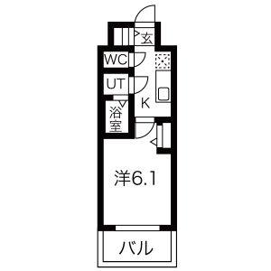 1K 間取り図