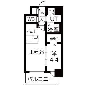 1K 間取り図