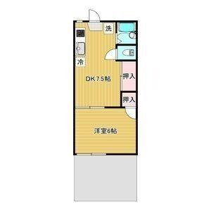 1DK 間取り図