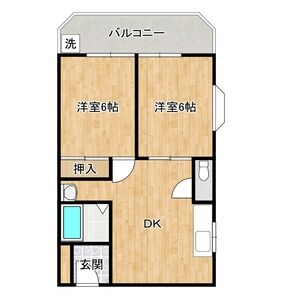 2DK 間取り図