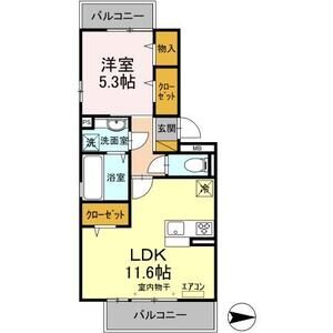 1LDK 間取り図