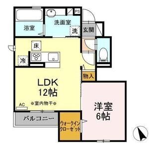 1LDK 間取り図