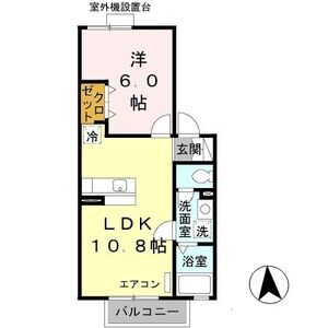 1LDK 間取り図