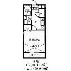 1K 間取り図